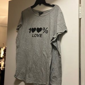 Used Kohls Simply Vera Wang 100% Love T-shirt Size 3X